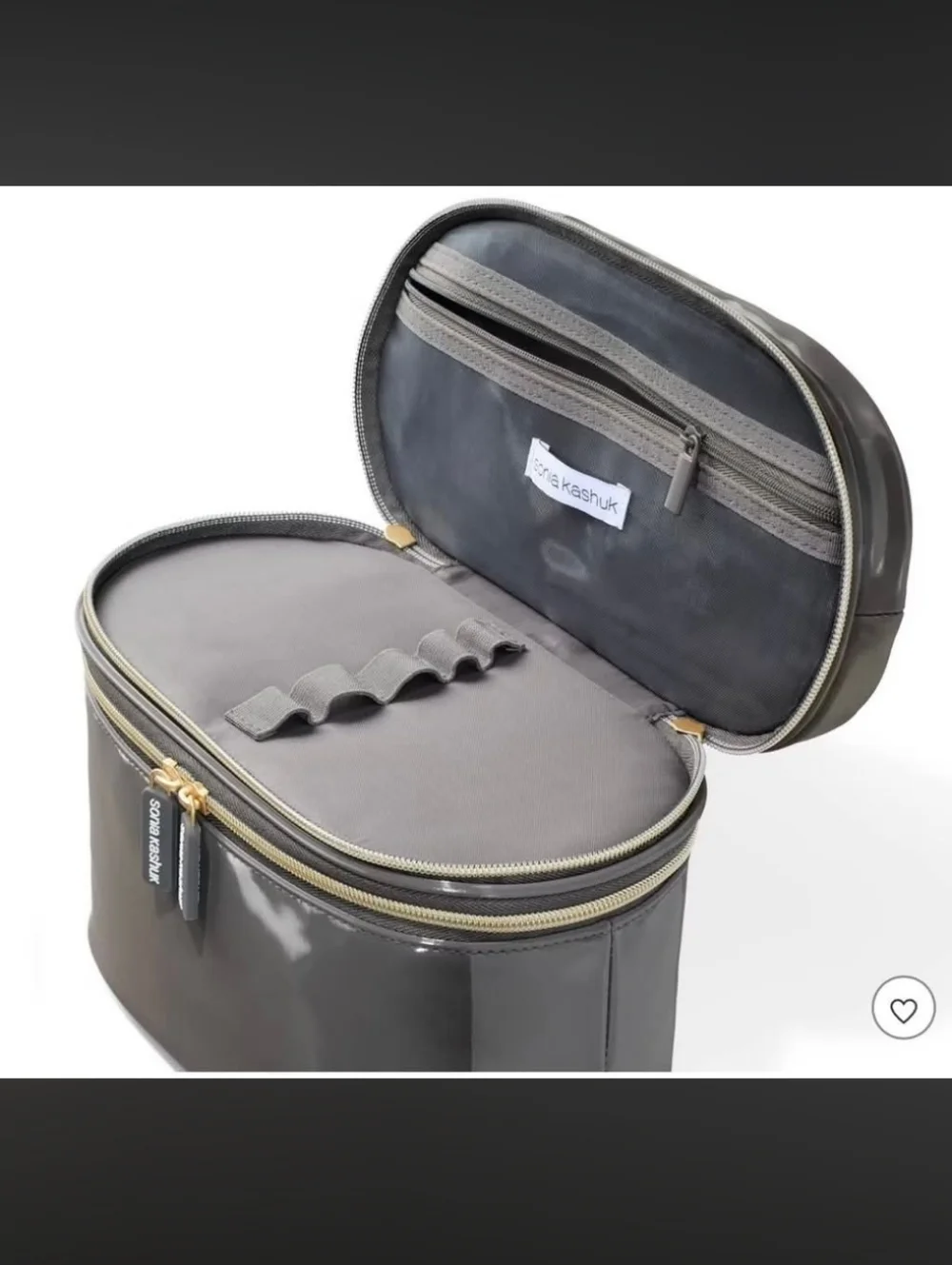 Sonia Kashuk Double Zip Travel Train Case Makeup Bag